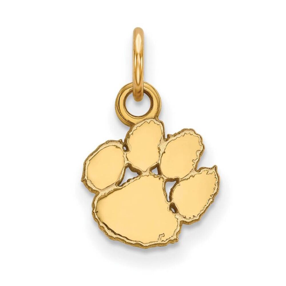 14k Gold Plated Silver Clemson U XS (Tiny) Charm or Pendant